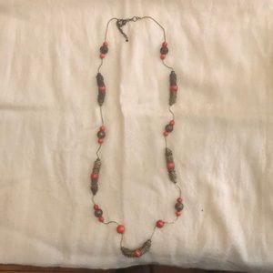 Long Classy Faux Vintage Necklace!